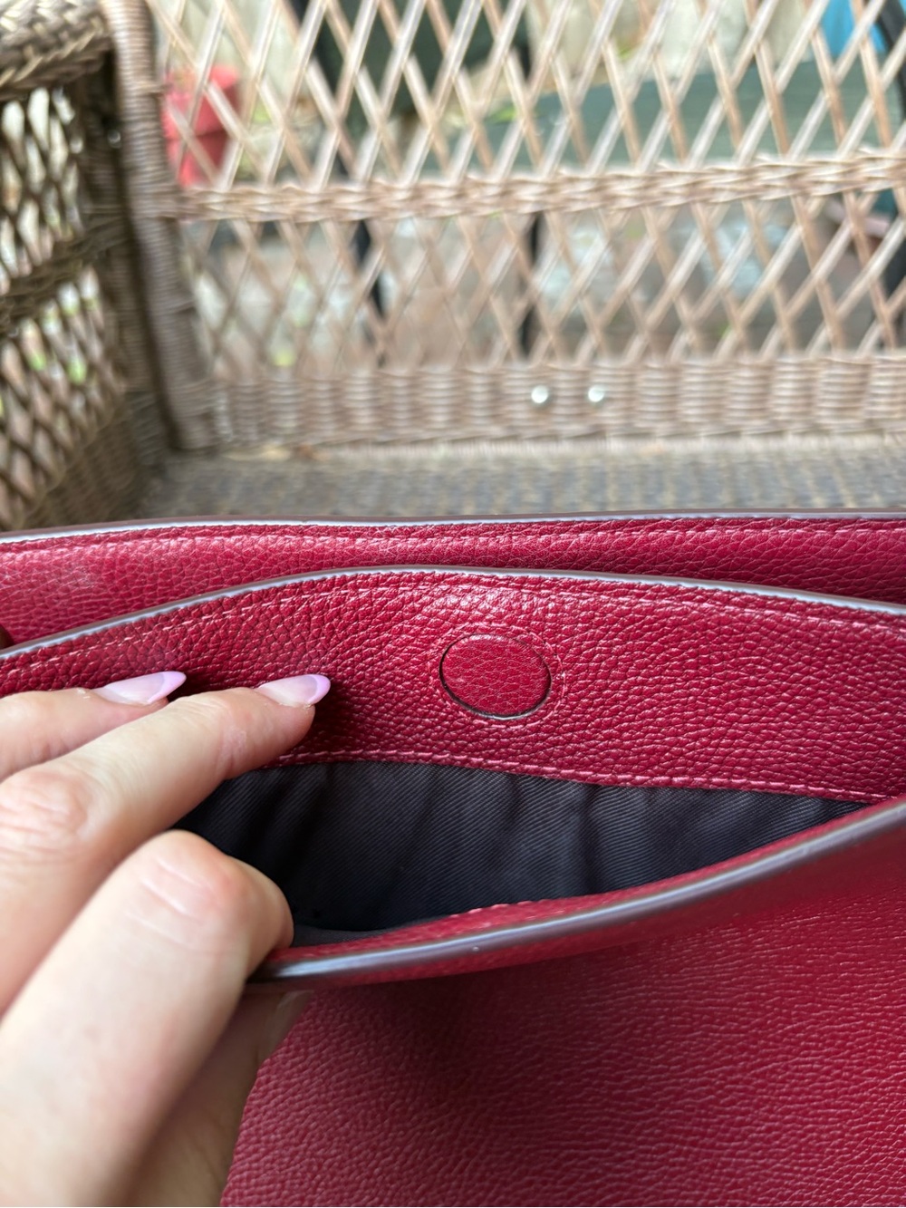 Coach Bryant Convertible Carryall In Brass/Deep Red - Picture 12 of 16